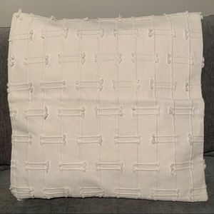 Stripe Clipped Jacquard 18” Cotton Pillow Cover